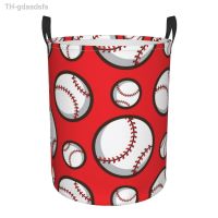 卍✈✳ Storage Baseball Pattern Household Dirty Basket Folding Organizer