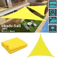 300D Regular Triangle Shade Sail 3x3/4x4/5x5/6x6m 8 sizes Yellow Waterproof Polyester awning Outdoor Sun Shelter garden Camping