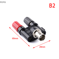 FUYU BNC TO Two DUAL 4mm BANANA MALE FEMALE JACK COAXIAL CONNECTOR RF ADAPTER