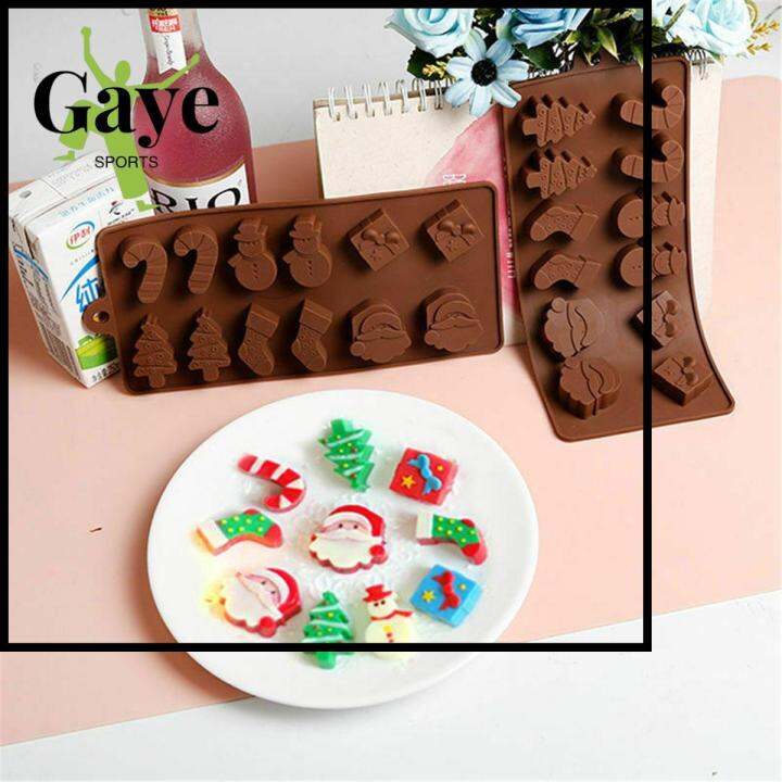 New Christmas Series Fondant Cake Silicone Mold Santa Snowman Chocolate Mold  Diy Baking Tools Christmas Cake Decors Party Tools