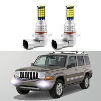 2ชิ้นโคมไฟไฟแอลอีดีตัดหมอกสำหรับ Jeep Commander 2005 2006 2007 2008 2209 2010ด้านหน้าไฟตัดหมอกอุปกรณ์เสริมรถยนต์ Canbus