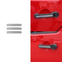 【CW】 Door Grab Handle Inserts Cover Decoration TrimforWrangler JK 2007 2017 Car Accessories