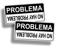 ❁▥ pegatina de advertencia divertida No Problem Problema Warning Sticker Spanish