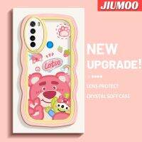 เคส JIUMOO สำหรับ Xiaomi Redmi Note 8 2021 Note 8T เคสลายหมีมาคารอนคอลเลอร์ขอบคลื่นนุ่มกันกระแทกป้องกันรอยขีดข่วนเคสมือถือกล้องรูขุมขนดี TPU ซิลิโคนแบบใสฝาครอบป้องกัน