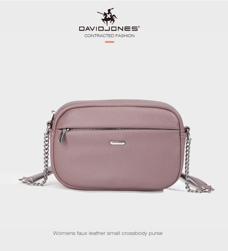 New 2023 David Jones Paris Women Shoulder Bag PU Leather Female Crossbody  Bag Small Lady Handbag Travel Business Commuter Bags
