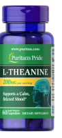 Puritans Pride L-Theanine 200 mg (per serving) / 60 Capsules