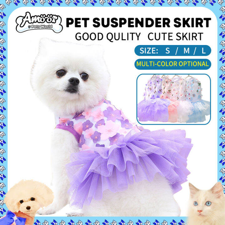 dog clothes Pet clothes dog dress for female cute Pet Skirt Female for