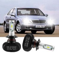 2PC H7 80W 8000LM ไฟหน้ารถมอเตอร์ไซค์แบบ LED หลอดไฟแปลงชุดสำหรับ Mercedes S Class W220 1998-2005