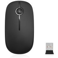 Mouse Komputer พกพาเมาส์ไร้สายบางน้ำหนัก2.4ก. มีตัวรับสัญญาณนาโนสำหรับโน้ตบุ๊คพีซีแล็ปท็อป USB เมาส์ลื่นไหล