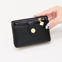 【CC】 Womens Wallet with Detachable Card Cover Coin Small Fold Leather