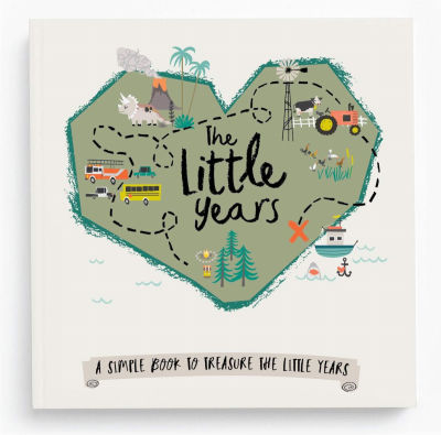 Lucy Darling The Little Years Toddler Baby Memory Book - Ages 1 to 6 Years Old Album For Baby Boy - Milestone Scrapbook To Record Precious Memories - Keepsake Record Book