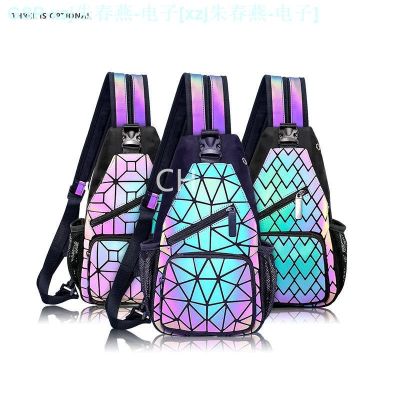 Issey Miyake 2021 New Products Sell Like Hot Cakes Japan Laser Baochao Miyake Noctilucent Diamond Geometric Reflective Backpack