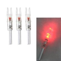 3 Pieces 5.3mm Automatically Lighted Nock X Size Compound Bow Led Lighted Arrow Nock for Arrow Shaft inner Diameter 0.204-0.209