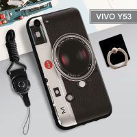 Y53เคสสำหรับ VIVO นุ่ม/Y53A/1606เคสโทรศัพท์คลุมทั้งหมดกล่องทาสีป้องกันการตกป้องกันรอยขีดข่วนฝามีที่ถือวงแหวนและเชือกโทรศัพท์