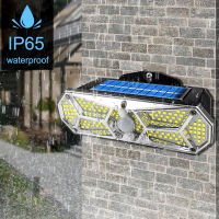 Solar Lights Outdoor Motion Sensor 158LEDs IP65 Waterproof Super Bright Solar Wireless Wall Lamp with 3Modes and 8Wide Angle