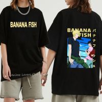 2023 NEW Banana Fish Bottoming Shirt Anime Surrounding Print T-shirt Summer Loose Trendy Short-sleeved Top Ash Lynx 100% Cotton t Shirts fashion