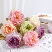 【DT】 hot  1Pc Silk Roll Edge Rose Artificial Simulation Flowers French Romance Decoration Bedroom Wedding Home Decoration Craft