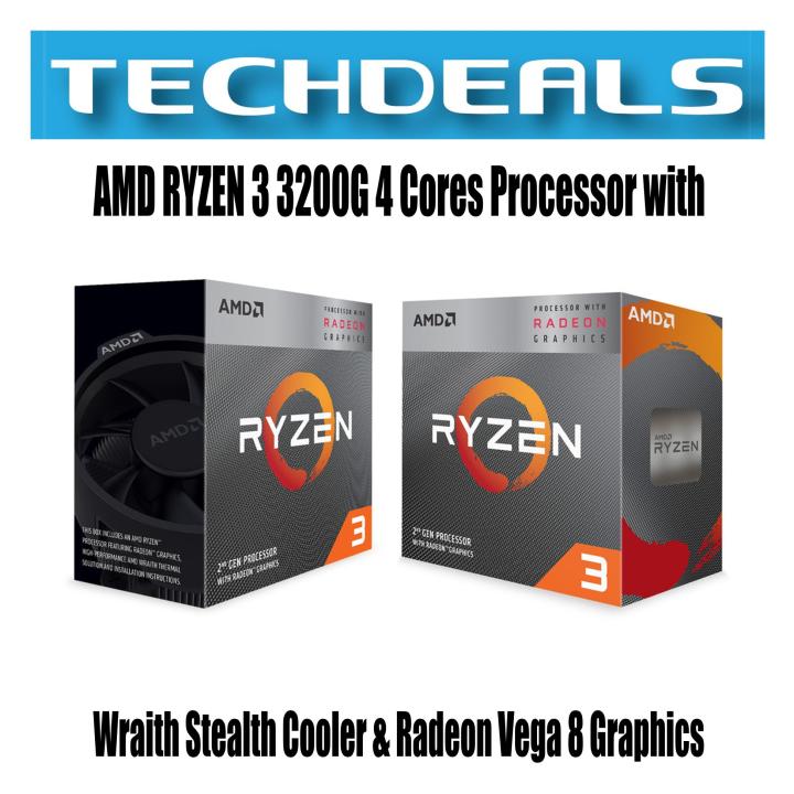AMD Ryzen 3 3200G 4-Core 4.0 GHz AM4 Processor with Radeon Vega 8 Graphics