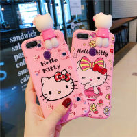 สำหรับ OPPO A17 2022 A3s A5 A5s A7 A12 A12e A37 A39 A57 F3 Lite A59 F1s F5 A73 A79 A71 A83การ์ตูน Hello Kitty Top ตุ๊กตาซิลิโคนนุ่มน่ารักป้องกัน