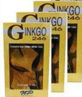 Ginkgo 246 ใบแป๊ะก้วยสกัด 30 เม็ด / กล่อง แปะก๊วยสกัด โรงงานเดียวกับ วายกิง มีส่วนช่วยในการทำงานของระบบประสาท ( 3กล่่อง )