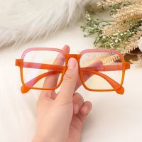 {Paopao glasses} Ins Commission Korea Gaming Anti Blue Ray Glasses Women Computer UV Eyewear Blocking Glasses To Men Square Transparent Frame