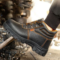 ?จ่ายปลายทางได้?ราคาถูกที่สุด!!!Safety shoes รองเท้าเซฟตี้ แบบประหยัดรองเท้าเซฟตี้สำหรับทำงานกลางแจ้ง หนังเทียม หัวเหล็ก พื้นเหล็ก