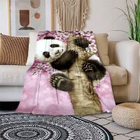 Panda 3D พิมพ์ผ้าห่มโซฟาผ้าห่มสำหรับเตียง Super Soft Warm ผ้าห่มโยนผ้าห่ม All Season ห้องนอน Warm decke