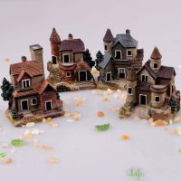 【CC】✠۩♘  1pc Miniature Garden Landscape Resin Houses Figurine Buildings Decoration