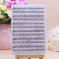 Alinacutle CLEAR STAMPS Music Background DIY Scrapbooking Card Album Paper Craft Rubber Transparent Silicon Clear Stamp  Scrapbooking