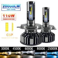 2PCS H7 H4 Car Headlight Bulb LED CANBUS Light 20000LM H11 Lamp for Car Headlight Bulbs H1 H3 H9 9005 9006 HB3 Fog Light 12V 24V Bulbs  LEDs  HIDs