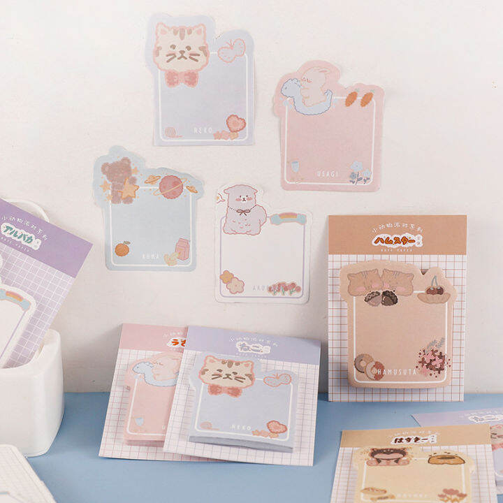 น่ารักการ์ตูนสัตว์-party-series-sticky-notes-memo-pad-ไดอารี่เครื่องเขียน-flakes-สมุดภาพตกแต่ง-kawaii-cat-n-ครั้ง-sticky-yrrey