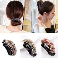 Korean handmade new hair accessories ponytail buckle fashion color crystal grab clip bridal headwear