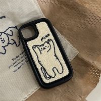 {Chaoke digital branch} เคสโทรศัพท์น่ารักปักลายแมวตลกๆสำหรับ iPhone 14 Plus 11 12 13 Pro Max ปลอกนุ่มกระเป๋ากันกระแทก