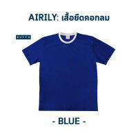 ZUTTO เสื้อยืดพรางพุงคอกลม รุ่น Airily สีน้ำเงิน