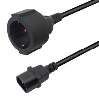 ♂ PDU UPS Cable IEC C14 to Euro Schuko Socket Power Extend Cable 20cm 30cm 50cm Schuko CEE7/4 Power Extension Cord Power Cord