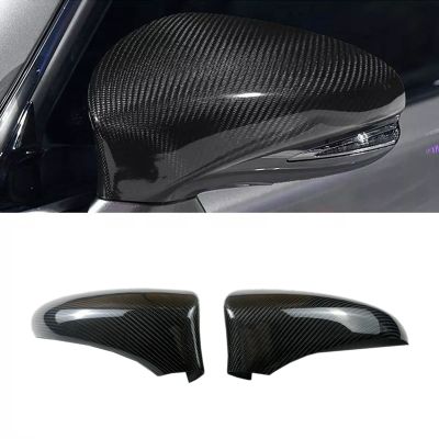 1 Pair Rearview Mirror Cover Carbon Fiber Side Rear View Mirror Cover Caps for Lexus GS ES RC RCF GSF CT LS