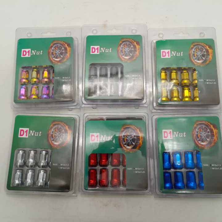 Heavy Duty Heptagon D1 Wheel Nuts Lock Sport Rim M12x1.5 Proton Perodua