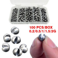 Stiup 100pcs/box Fishing Sinker Set Weight Tackle Round Split Bite Lead Shot