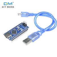 diymore NANO V3.0 CH340C + ATMEGA28P บัดกรีพินพร้อมสาย USB บอร์ดพัฒนาโมดูลเวอร์ชั่นปรับปรุง (อินเทอร์เฟซ Mini USB)