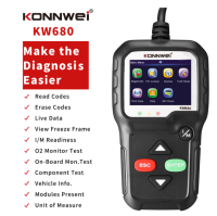 KONNWEI เครื่องสแกนการวินิจฉัยข้อบกพร่องในรถยนต์ OBD2 KW680โอบีดีสำหรับรถคอมพิวเตอร์