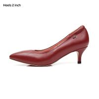 O&amp;B รองเท้าส้นสูงหนังแกะแท้ รุ่น Diana Heels 2  in Burgundy