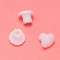 Plastic Round Shaped Cover Screw Cap Lid White 50pcs for 5mm Dia Hole