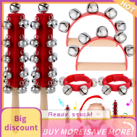 ?【Lowest price】Qearl 6ชิ้นคริสต์มาสจับ Jingle Bells เลื่อนระฆังข้อมือ Jingle Bells