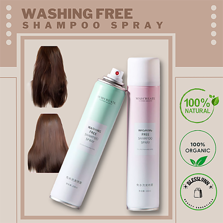 Washing Free Shampoo Instant Dry Wash Hair Spray Smooth Refreshing No
