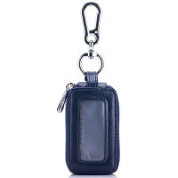 Womens Men Holder Zipper Double Bag Keychain Mini Leather Car Fashion