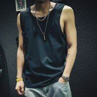 【Ready】? e seless t- mens loose waistcoat y brand outer short-sed boys sports fitness top y summer