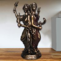 Vintage Greek Three Goddess Resin Statue Triple Form Hecate Goddess Statue Sculpture Craft Home Desktop Decor Ornament
