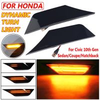 Dynamic Flowing Smoked LED Side Marker Turn Signal Lights Lamps For Honda Civic 10th Gen Sedan Coupe Hatchback 2016-2021