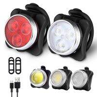 ☊❣ USB Charging Bicycle Light Set LED Head Front Lamp Rear Tail Light Waterproof Super Bright Cycling Lantern for Bike Accessories