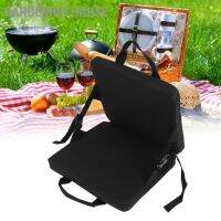 Gardening House Outdoor Folding Beach Oxford Cloth Chair Cushion Seat for Camping Picnic Black